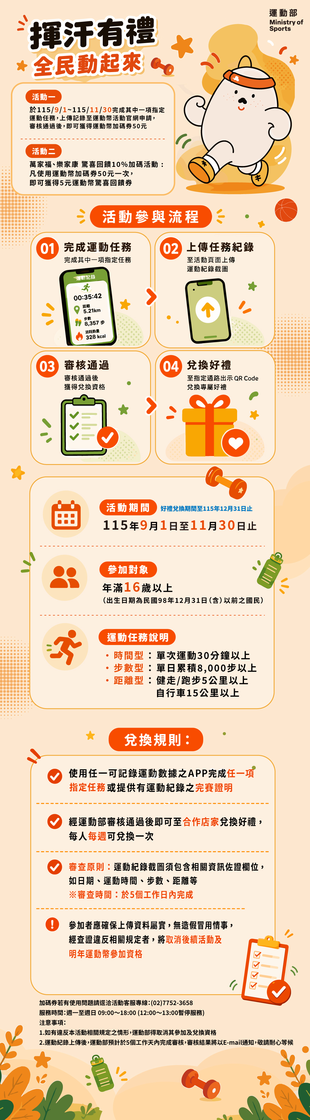 揮汗有禮 全民動起來 運動幣加碼活動